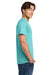 Gildan H000 Mens Hammer Short Sleeve Crewneck T-Shirt Lagoon Blue Model Side