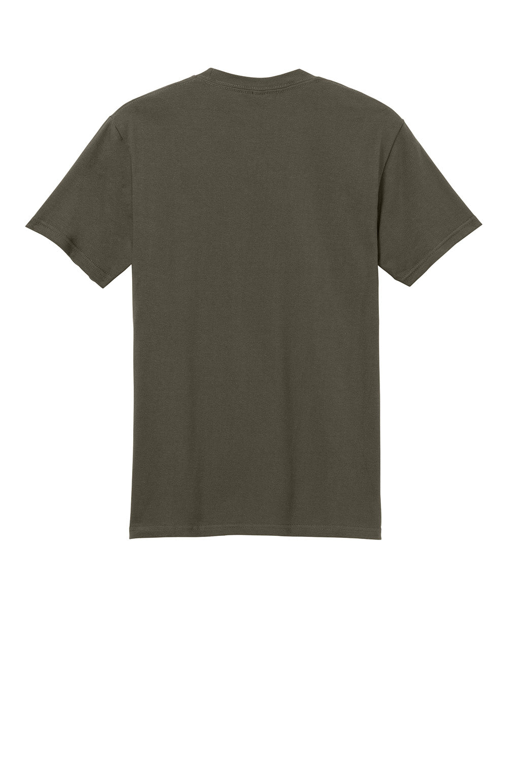 Gildan H000 Mens Hammer Short Sleeve Crewneck T-Shirt Olive Green Flat Back