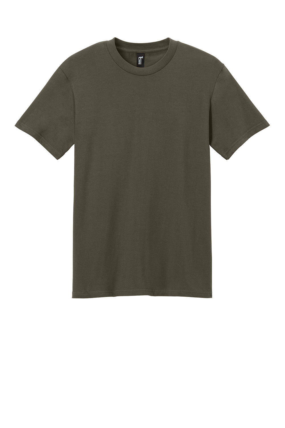 Gildan H000 Mens Hammer Short Sleeve Crewneck T-Shirt Olive Green Flat Front