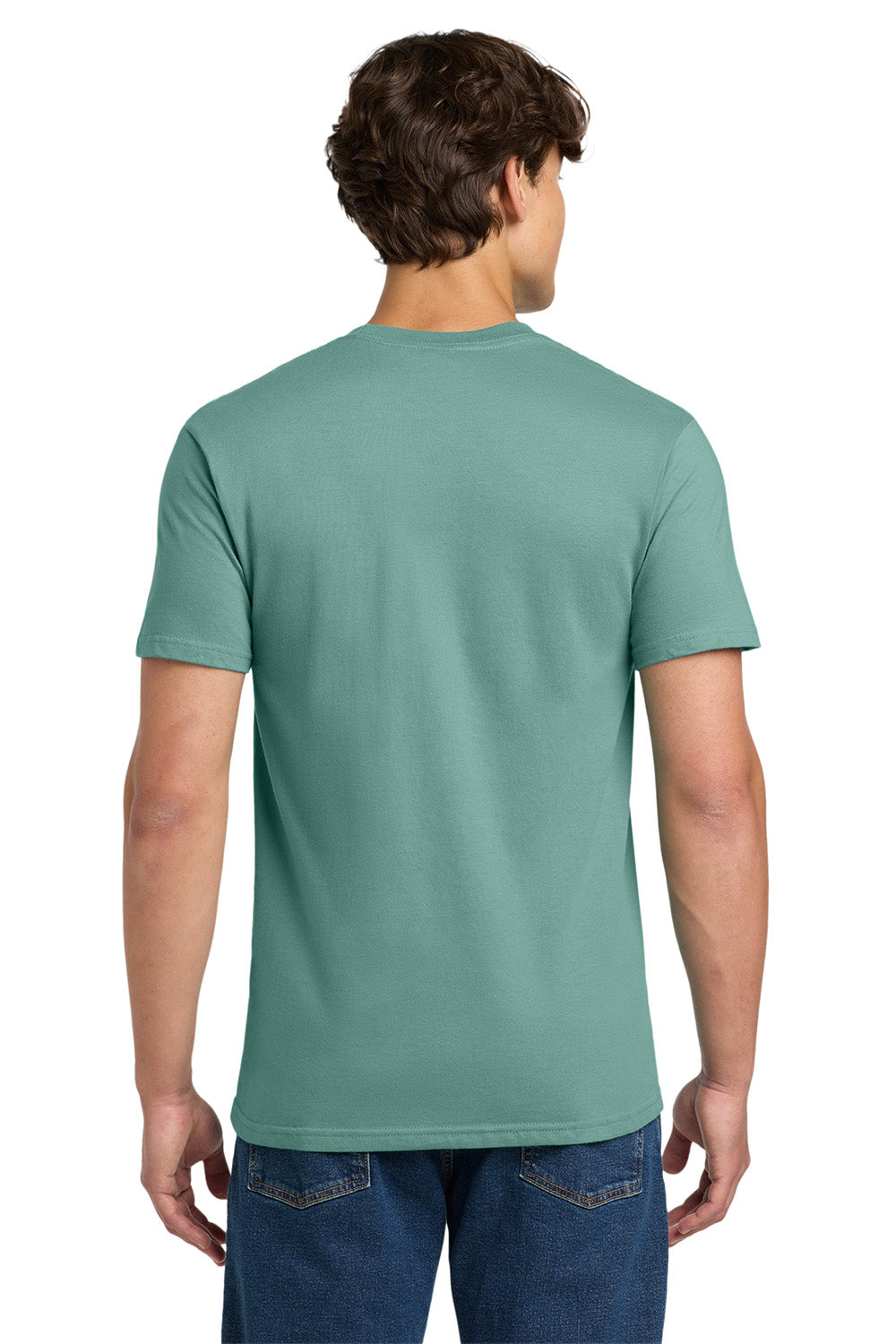 Gildan H000 Mens Hammer Short Sleeve Crewneck T-Shirt Seafoam Green Model Back