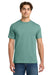 Gildan H000 Mens Hammer Short Sleeve Crewneck T-Shirt Seafoam Green Model Front