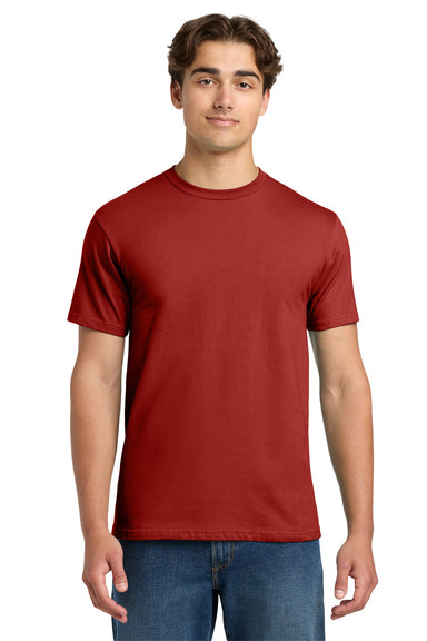 Gildan H000 Mens Hammer Short Sleeve Crewneck T-Shirt Sport Scarlet Red Model Front