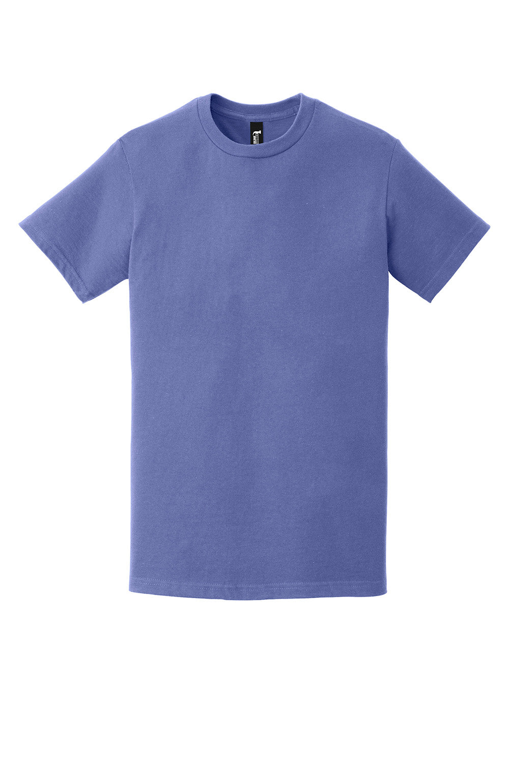 Gildan H000 Mens Hammer Short Sleeve Crewneck T-Shirt Flo Blue Flat Front