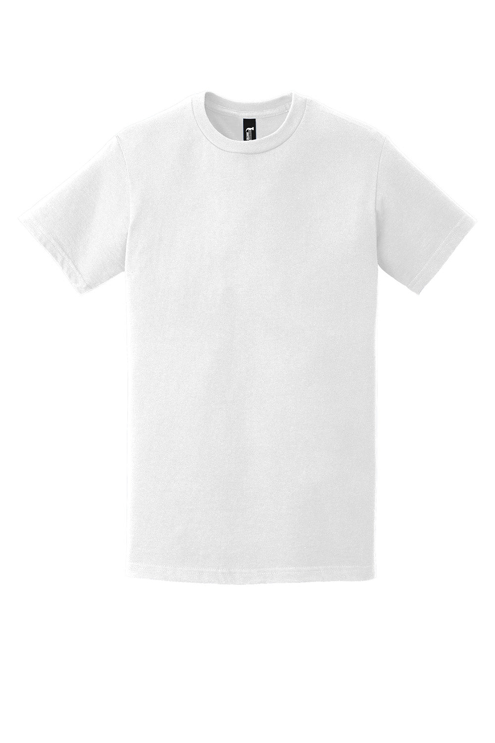 Gildan H000 Mens Hammer Short Sleeve Crewneck T-Shirt White Flat Front