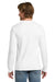 Gildan H400 Mens Hammer Long Sleeve Crewneck T-Shirt White Model Back