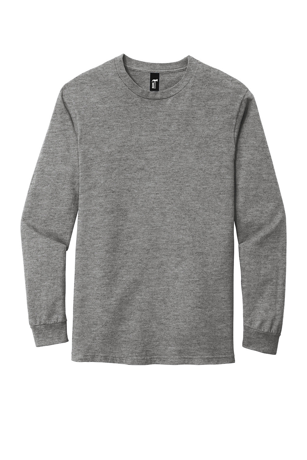 Gildan H400 Mens Hammer Long Sleeve Crewneck T-Shirt Heather Graphite Grey Flat Front