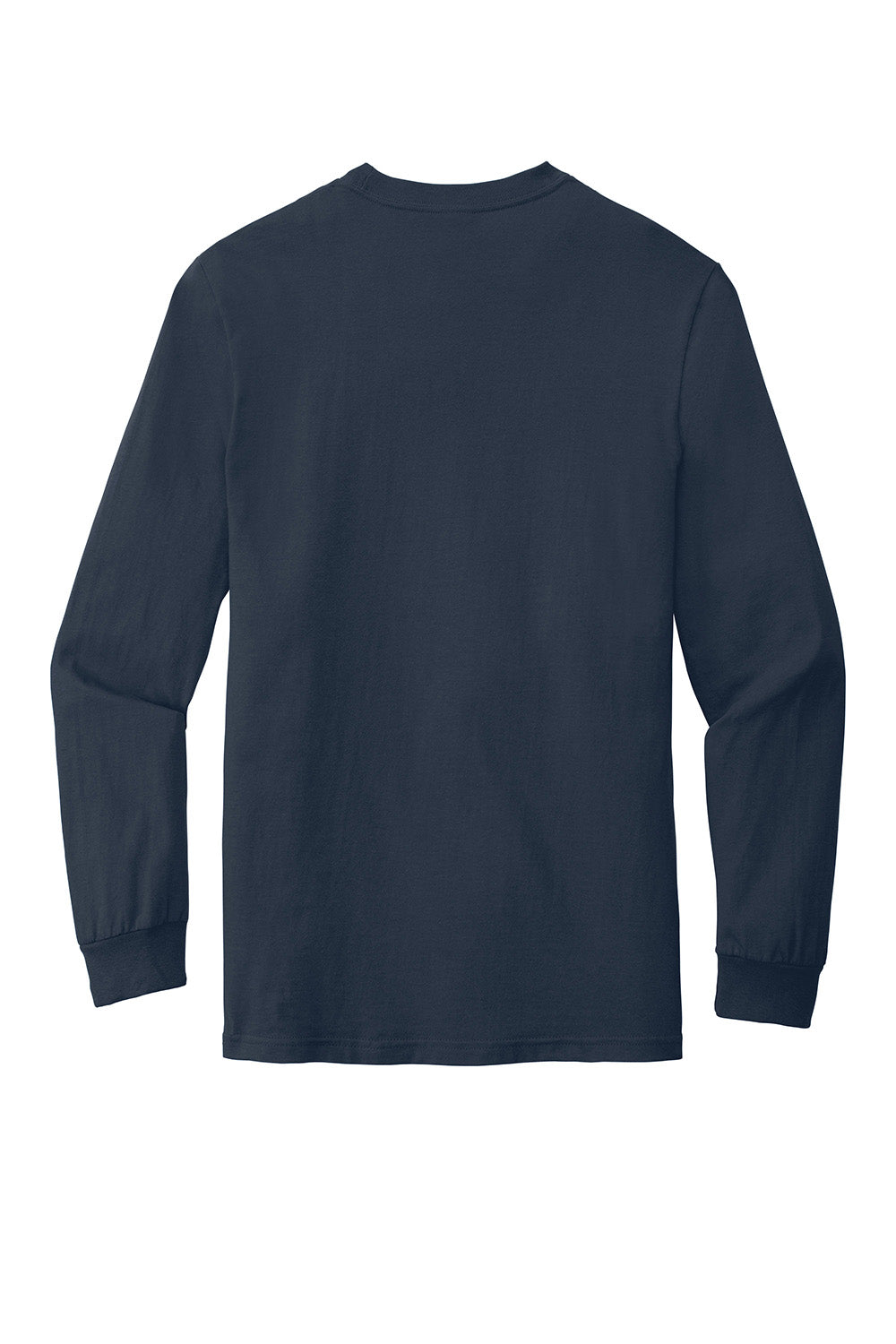 Gildan H400 Mens Hammer Long Sleeve Crewneck T-Shirt Sport Dark Navy Blue Flat Back