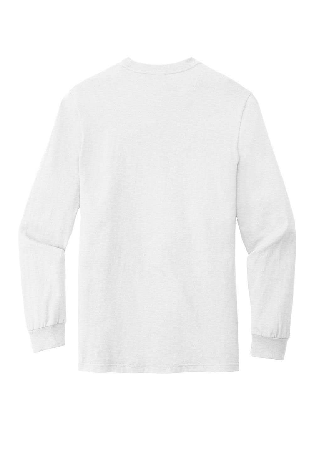 Gildan H400 Mens Hammer Long Sleeve Crewneck T-Shirt White Flat Back