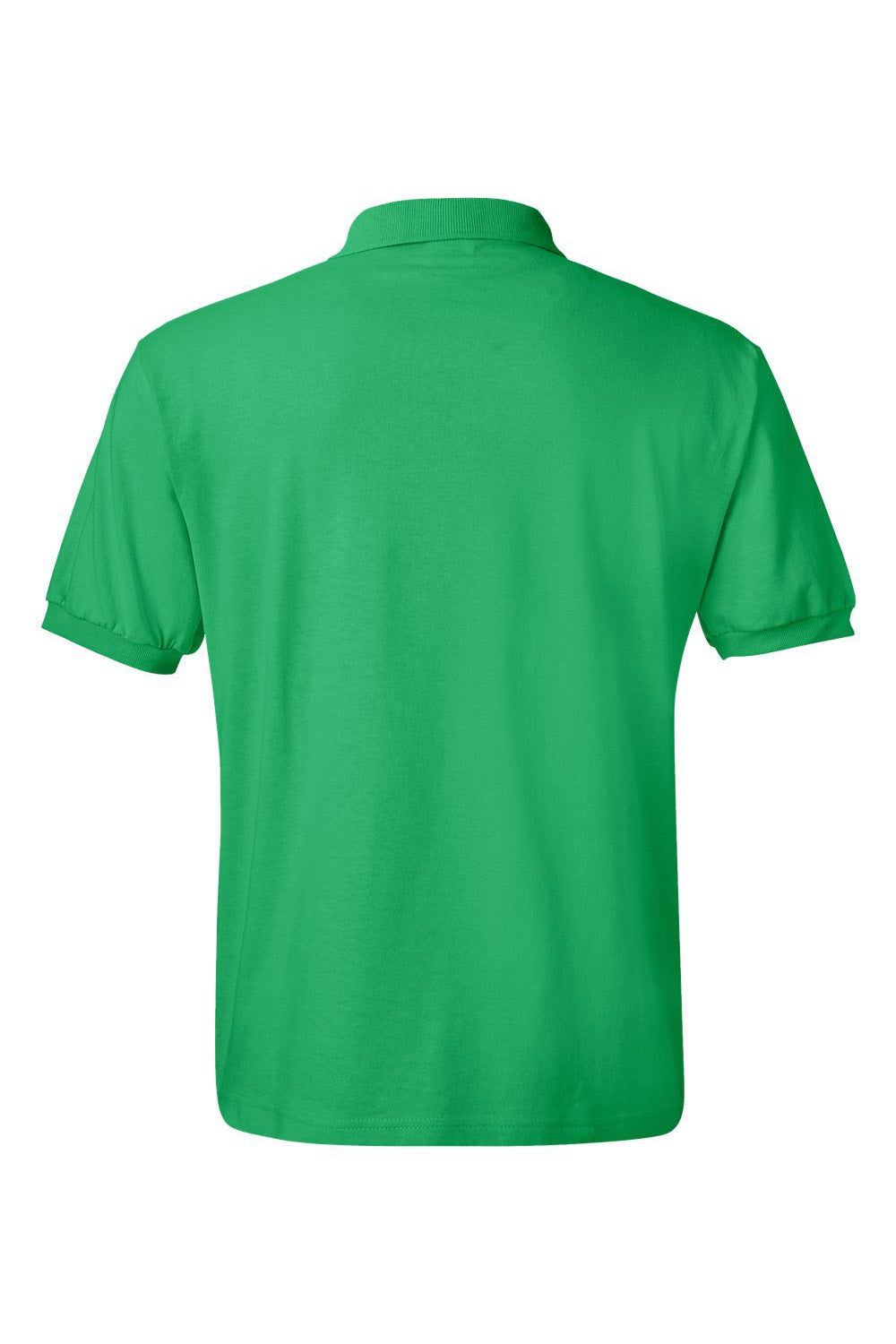 Hanes 054X/054 Mens EcoSmart Short Sleeve Polo Shirt Kelly Green Flat Back