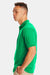 Hanes 054X/054 Mens EcoSmart Short Sleeve Polo Shirt Kelly Green Model Side