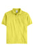 Hanes 054X/054 Mens EcoSmart Short Sleeve Polo Shirt Yellow Flat Front