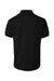 Hanes 054Y Youth EcoSmart Short Sleeve Polo Shirt Black Flat Back