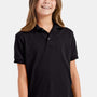 Hanes Youth EcoSmart Short Sleeve Polo Shirt - Black