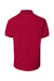 Hanes 054Y Youth EcoSmart Short Sleeve Polo Shirt Deep Red Flat Back