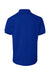 Hanes 054Y Youth EcoSmart Short Sleeve Polo Shirt Deep Royal Blue Flat Back