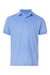 Hanes 054Y Youth EcoSmart Short Sleeve Polo Shirt Light Blue Flat Front