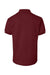 Hanes 054Y Youth EcoSmart Short Sleeve Polo Shirt Maroon Flat Back