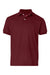 Hanes 054Y Youth EcoSmart Short Sleeve Polo Shirt Maroon Flat Front