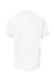 Hanes 054Y Youth EcoSmart Short Sleeve Polo Shirt White Flat Back