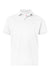 Hanes 054Y Youth EcoSmart Short Sleeve Polo Shirt White Flat Front