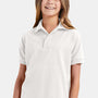 Hanes Youth EcoSmart Short Sleeve Polo Shirt - White