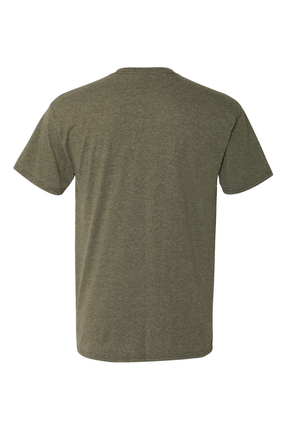 Hanes 42TB Mens X-Temp FreshIQ Moisture Wicking Short Sleeve Crewneck T-Shirt Military Green Flat Back