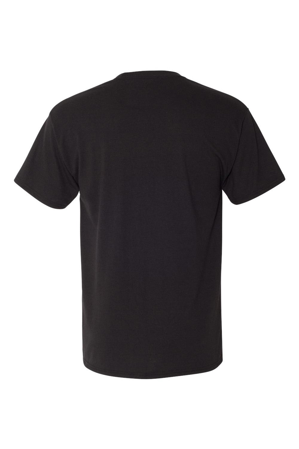 Hanes 42TB Mens X-Temp FreshIQ Moisture Wicking Short Sleeve Crewneck T-Shirt Black Flat Back