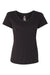 Hanes 42VT Womens X-Temp FreshIQ Moisture Wicking Short Sleeve V-Neck T-Shirt Solid Black Flat Front