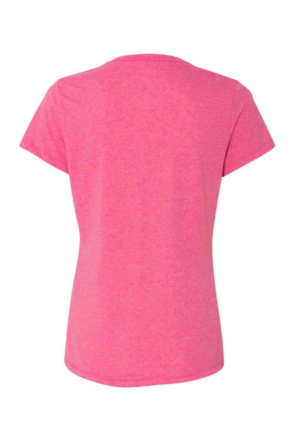 Hanes 42VT Womens X-Temp FreshIQ Moisture Wicking Short Sleeve V-Neck T-Shirt Jazzberry Pink Flat Back