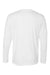 Hanes 482L Mens Cool DRI FreshIQ Moisture Wicking Long Sleeve Crewneck T-Shirt White Flat Back