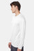 Hanes 482L Mens Cool DRI FreshIQ Moisture Wicking Long Sleeve Crewneck T-Shirt White Model Side