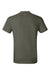 Hanes 4980 Mens Nano-T Short Sleeve Crewneck T-Shirt Fatigue Green Flat Back