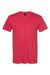 Hanes 4980 Mens Nano-T Short Sleeve Crewneck T-Shirt Heather Red Flat Front