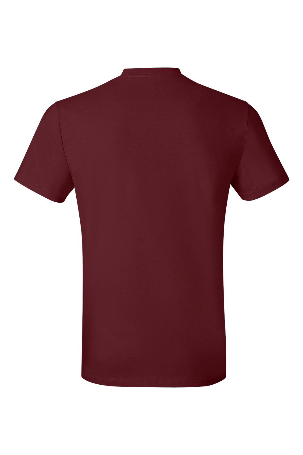 Hanes 4980 Mens Nano-T Short Sleeve Crewneck T-Shirt Maroon Flat Back