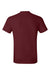 Hanes 4980 Mens Nano-T Short Sleeve Crewneck T-Shirt Maroon Flat Back