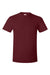 Hanes 4980 Mens Nano-T Short Sleeve Crewneck T-Shirt Maroon Flat Front