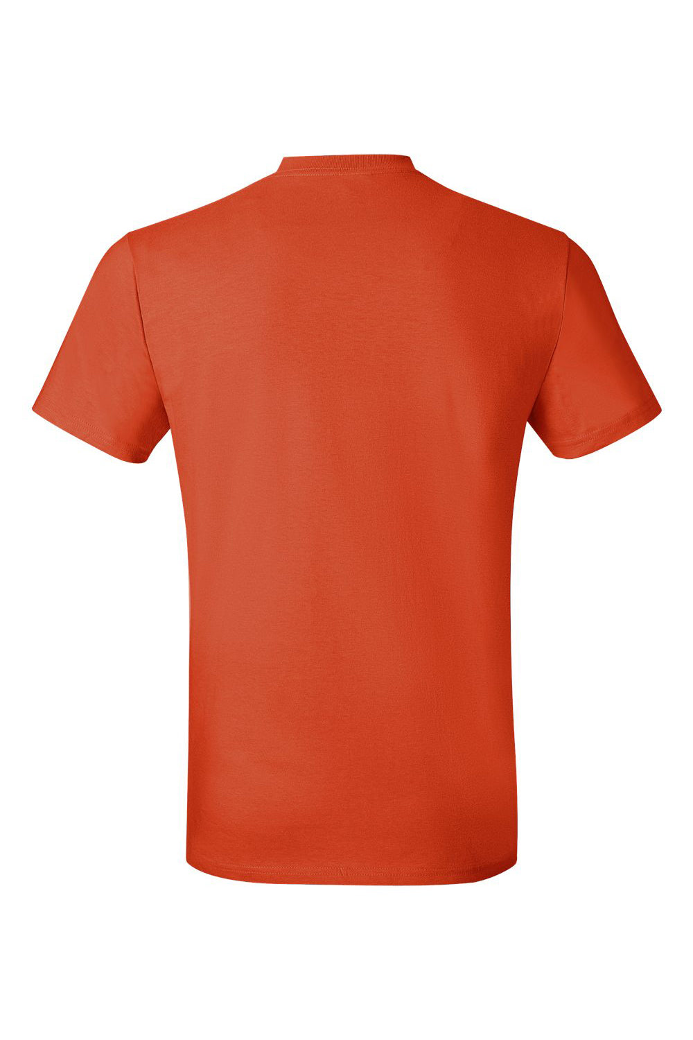 Hanes 4980 Mens Nano-T Short Sleeve Crewneck T-Shirt Orange Flat Back