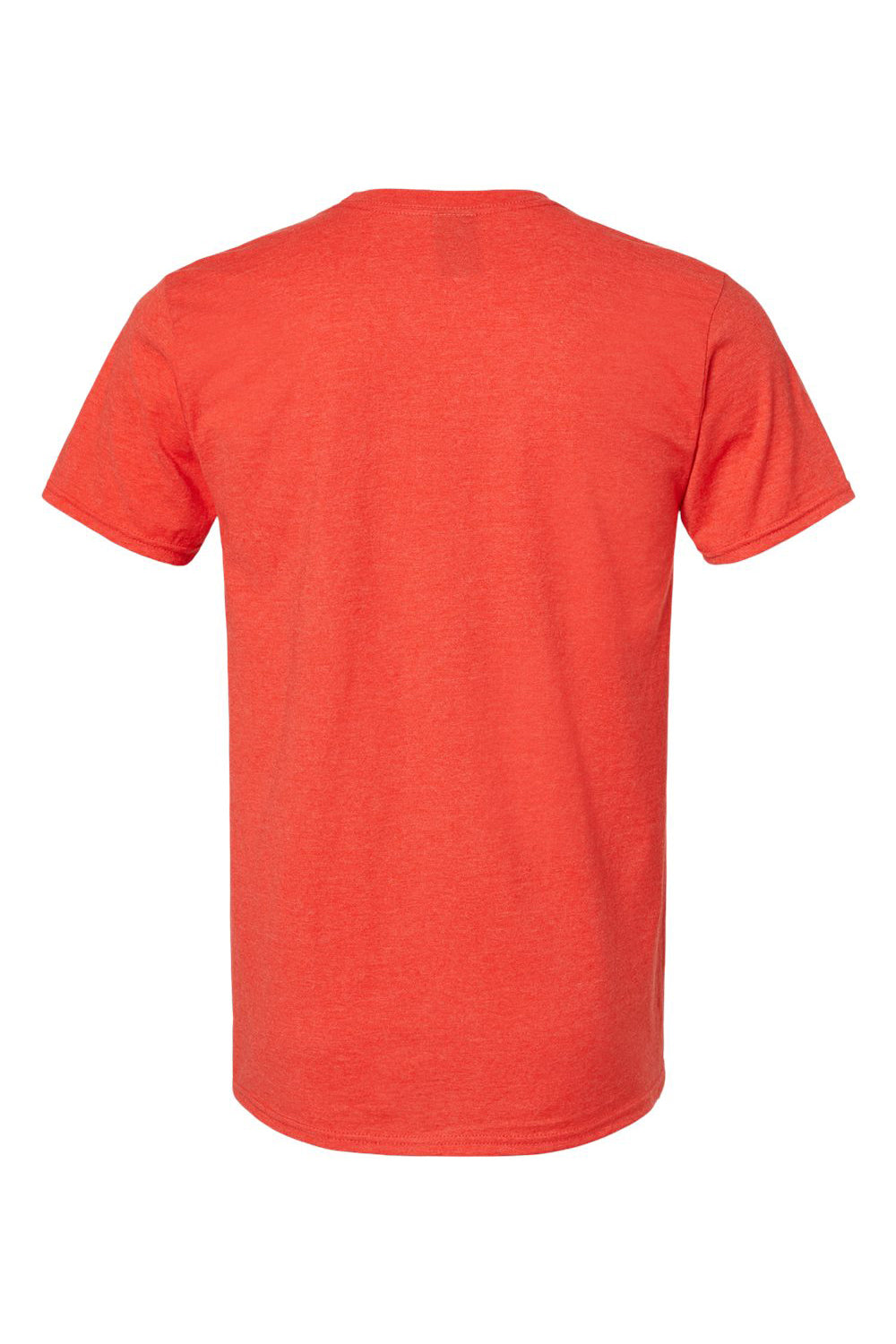 Hanes 4980 Mens Nano-T Short Sleeve Crewneck T-Shirt Heather Poppy Red Flat Back