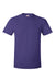 Hanes 4980 Mens Nano-T Short Sleeve Crewneck T-Shirt Purple Flat Front