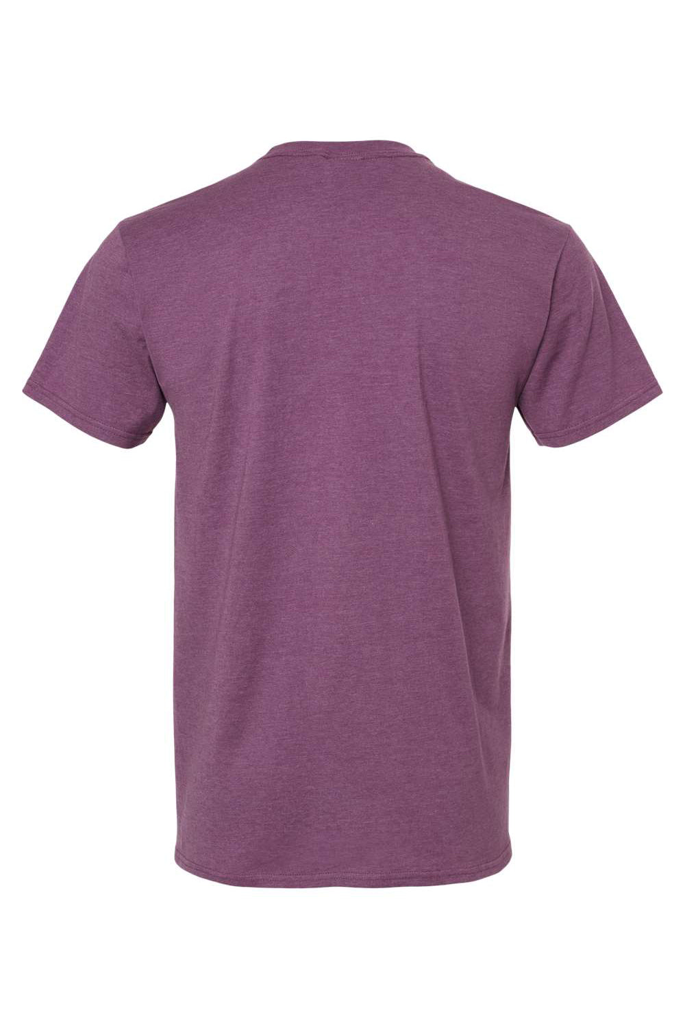 Hanes 4980 Mens Nano-T Short Sleeve Crewneck T-Shirt Heather Purple Rain Flat Back