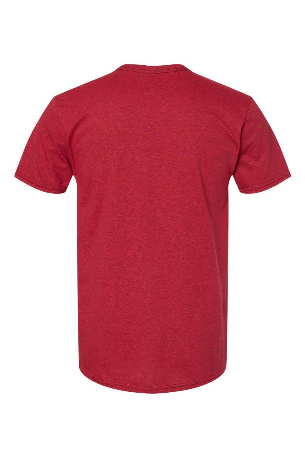 Hanes 4980 Mens Nano-T Short Sleeve Crewneck T-Shirt Heather Pepper Red Flat Back