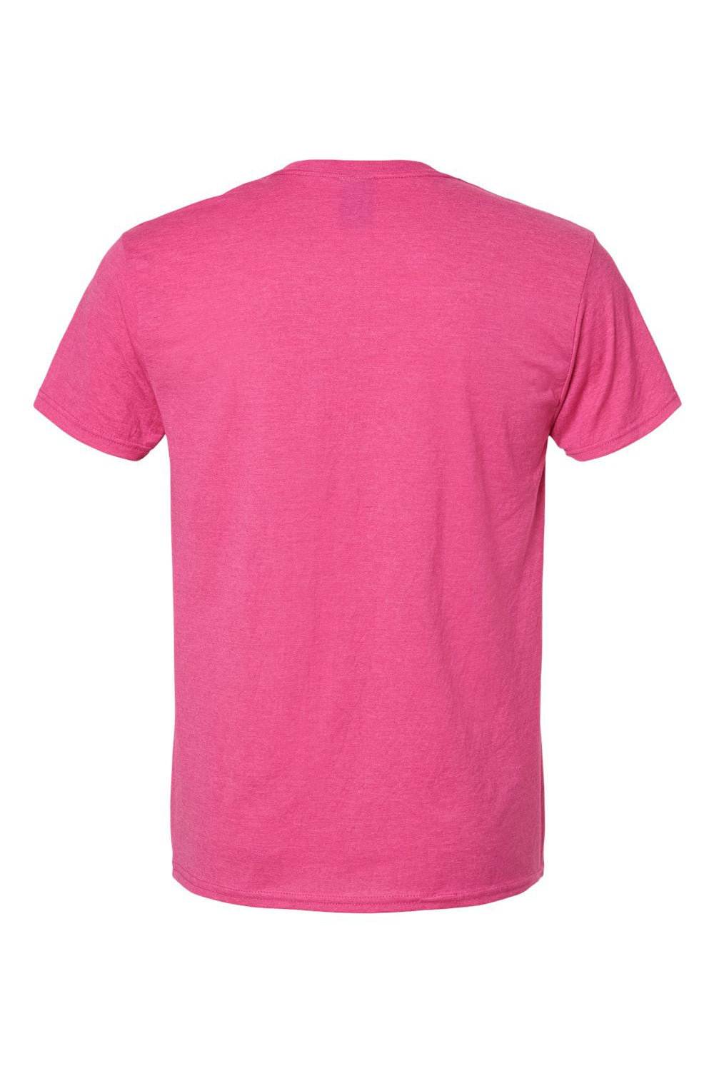 Hanes 4980 Mens Nano-T Short Sleeve Crewneck T-Shirt Heather Wow Pink Flat Back