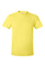 Hanes 4980 Mens Nano-T Short Sleeve Crewneck T-Shirt Yellow Flat Front