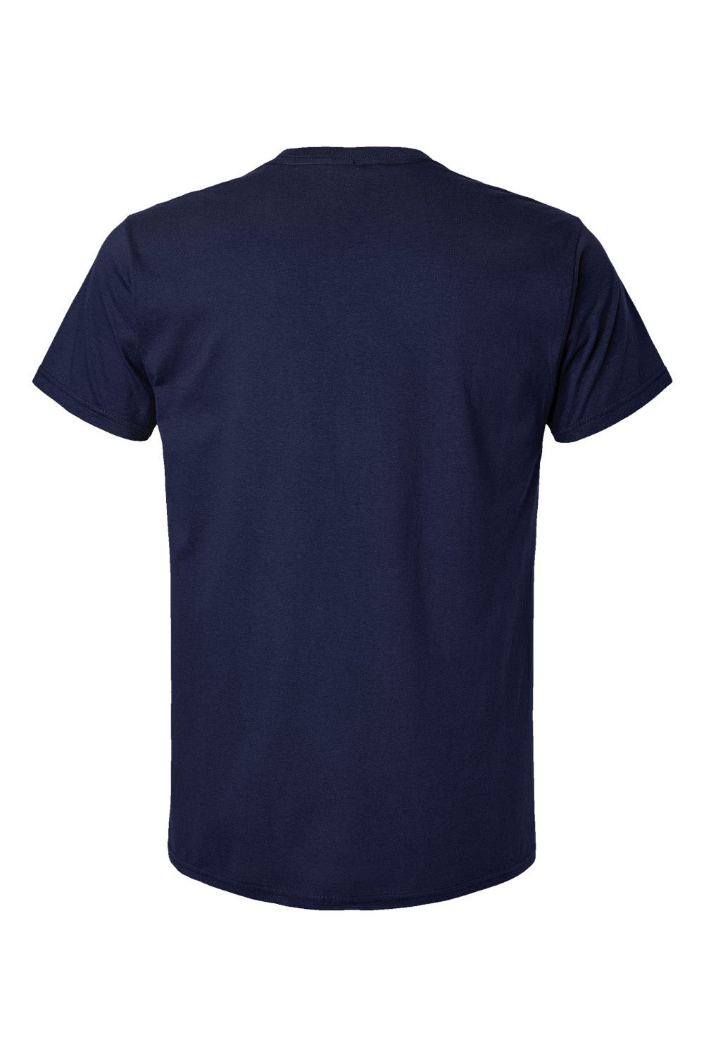 Hanes 498PT Mens Perfect-T PreTreat Short Sleeve Crewneck T-Shirt Navy Blue Flat Back