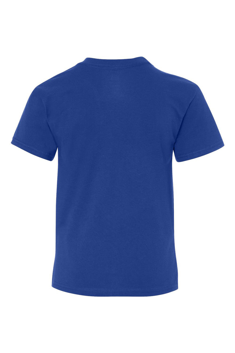 Hanes 498Y Youth Nano-T Short Sleeve Crewneck T-Shirt Deep Royal Blue Flat Back