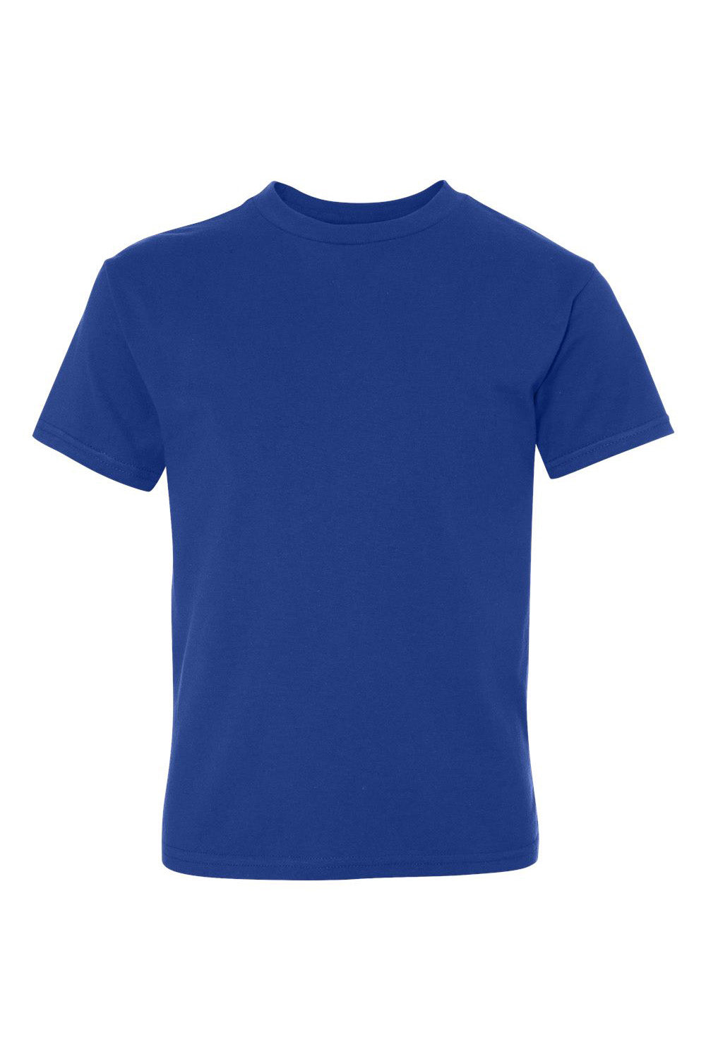 Hanes 498Y Youth Nano-T Short Sleeve Crewneck T-Shirt Deep Royal Blue Flat Front