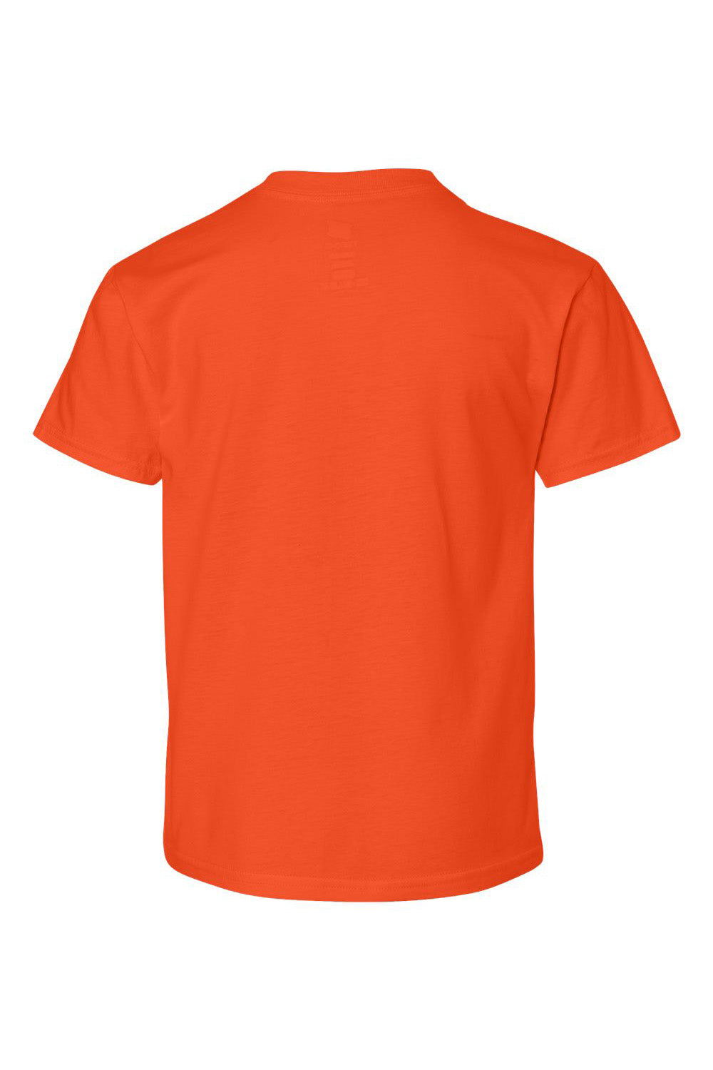 Hanes 498Y Youth Nano-T Short Sleeve Crewneck T-Shirt Orange Flat Back