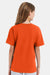 Hanes 498Y Youth Nano-T Short Sleeve Crewneck T-Shirt Orange Model Back