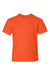 Hanes 498Y Youth Nano-T Short Sleeve Crewneck T-Shirt Orange Flat Front