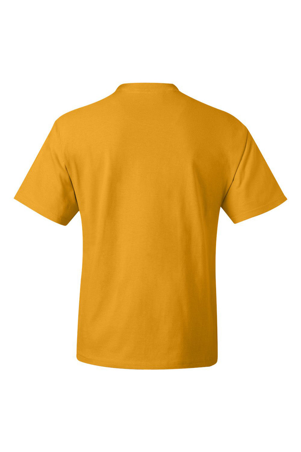 Hanes 5180/518T Mens Beefy-T Short Sleeve Crewneck T-Shirt Gold Flat Back